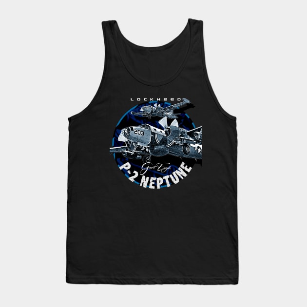 P2 Neptune Us Navy Maritime Patrol Aircraft Tank Top by aeroloversclothing